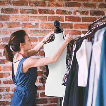 FDW Height Adjustable Female Dress Form for Clothing Displays
