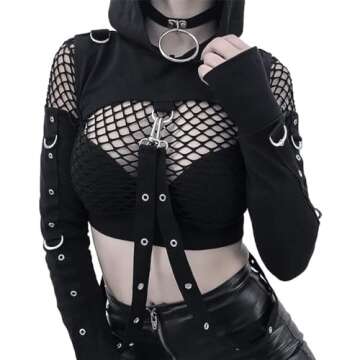 Button up Shirts Aesthetic alt Shirt Gothic Shirts for Women Goth Black Shirt alt Shirt hot Topic Sh...