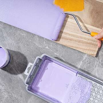 Mister Rui Paint Roller, 4 Inch Paint Roller Wool Blend, 10 Pack, 4mm Short Nap, Small Paint Roller Covers, Reusable Mini Paint Rollers for Use with All Paints