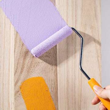 Mister Rui Paint Roller, 4 Inch Paint Roller Wool Blend, 10 Pack, 4mm Short Nap, Small Paint Roller Covers, Reusable Mini Paint Rollers for Use with All Paints