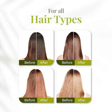 Bio Protein Botox Hair Treatment - Formaldehyde-Free Straightening, Anti-Frizz Keratin with Organic ...