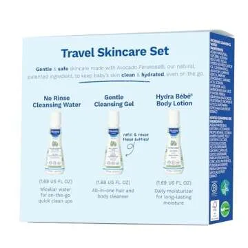 Mustela Travel Skincare Set - Eco-Friendly Baby Care - TSA Approved - 3 Essential Items