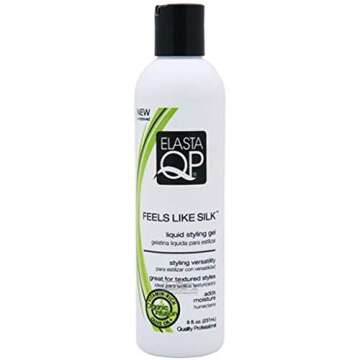 ELASTA QP Feels Like Silk Taming Gel for Natural Texturized Hair - Conditions, Moisturizes, Restores Softness & Shine, Frizz Control, No Build-up, 12 oz