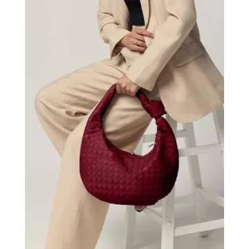 Chic Woven Tote Bag for Women - Eco-Friendly Vegan Leather