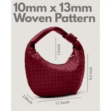 Chic Woven Tote Bag for Women - Eco-Friendly Vegan Leather