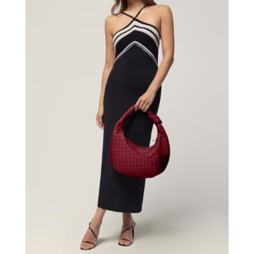 Chic Woven Tote Bag for Women - Eco-Friendly Vegan Leather