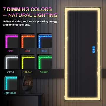 Vlsrka Full Length LED Mirror with 7 Color Modes