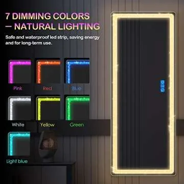 Vlsrka Full Length LED Mirror with 7 Color Modes