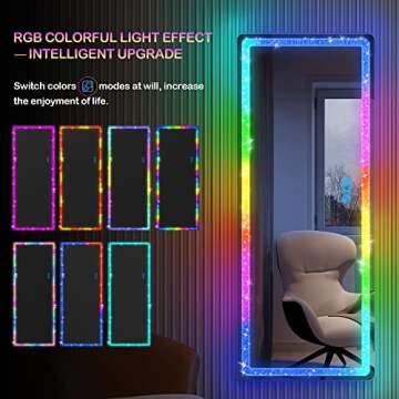 Vlsrka Full Length LED Mirror with 7 Color Modes