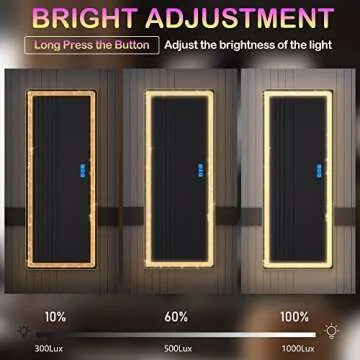 Vlsrka Full Length LED Mirror with 7 Color Modes