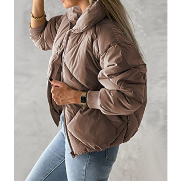 Stylish Newffr Womens Cropped Puffer Jacket for Winter