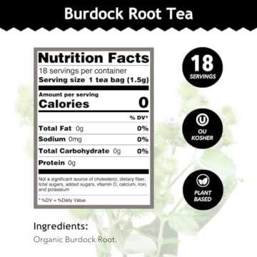 Buddha Teas Burdock Root Herbal Tea for Health & Wellbeing