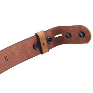 F&L CLASSIC Western Belt without buckle for men – Full Grain Leather Cowboy Belts for jeans - One Piece Leather strap belt, USA,2022-12, size 34