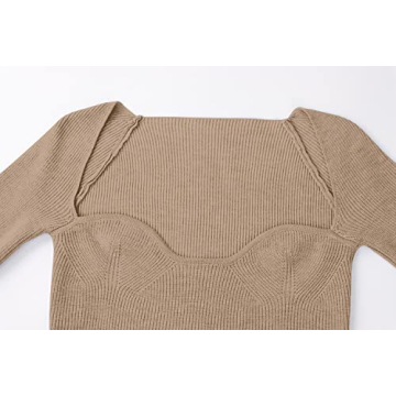 MISSACTIVER Stylish Sweetheart Neck Asymmetrical Knit Sweater