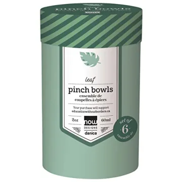Now Designs Leaf Pinch Bowl Set of 6 for Dipping