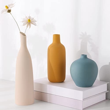 Colorful Ceramic Vase Set of 3 - Modern Home Decor