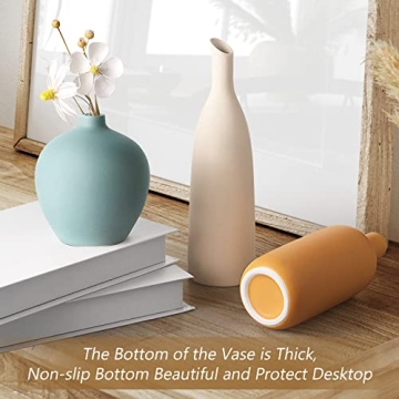 Colorful Ceramic Vase Set of 3 - Modern Home Decor