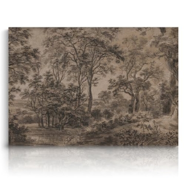 Fchen art Rustic Wall Art Antique Moody Watercolor Landscape Painting