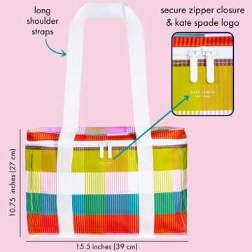 kate spade Large Insulated Rainbow Cooler Bag