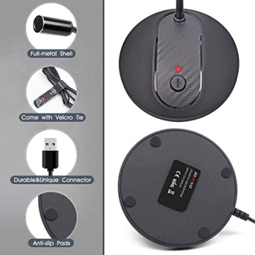 JOUNIVO USB Microphone with Gooseneck Design