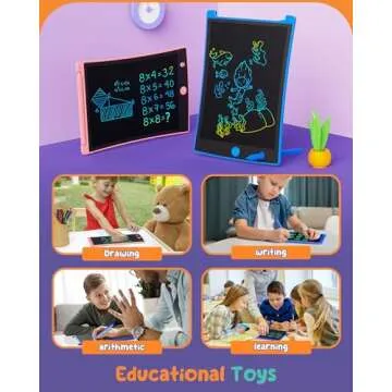 ORSEN 2 Pack LCD Writing Tablet for Kids, Colorful Doodle Board Drawing Pad for Kids, Toddler Easter Basket Stuffers Toy Gifts for Age 3 4 5 6 7 8 Year Old Girls Boys