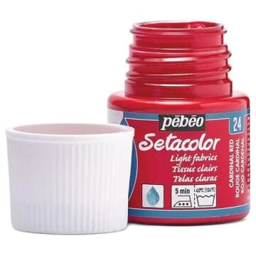 Pebeo Setacolor Light Fabrics Paint - Cardinal Red 45ml