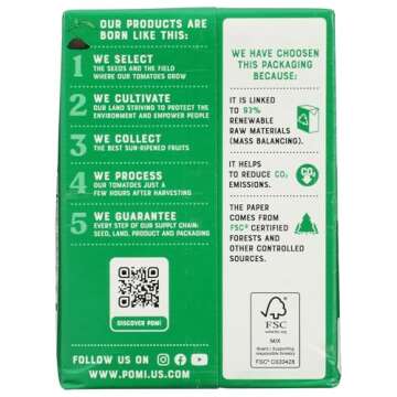 Pomi USDA Organic Strained Tomatoes for Culinary Delights