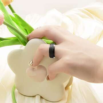 Fidget Spinner Ring for Anxiety for Men - Stylish Stainless Steel Fidget Toys for Women