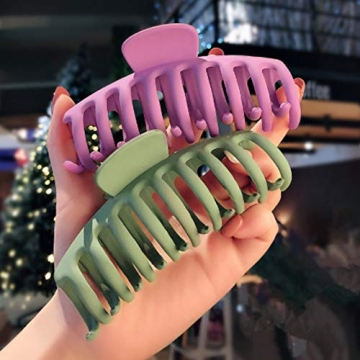 Jumbo Tortoise Hair Claw Clips 6 Pack Strong Hold Barrettes