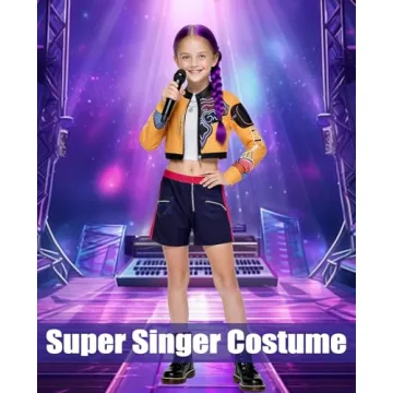 ACLGCSU Singer Costume for Girls - Trendy Halloween Stage Star Cosplay