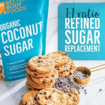 BetterBody Foods Organic Coconut Sugar, Gluten-Free, Non-GMO, Low Glycemic Sugar Substitute, 3.5 lbs...