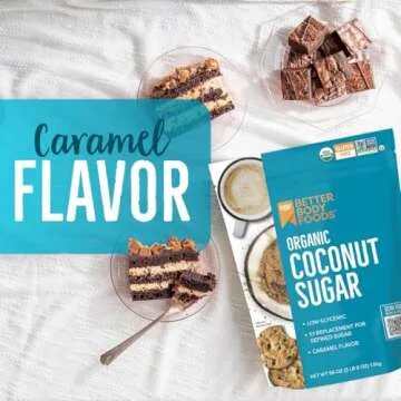BetterBody Foods Organic Coconut Sugar, Gluten-Free, Non-GMO, Low Glycemic Sugar Substitute, 3.5 lbs, 56 ounces