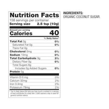 BetterBody Foods Organic Coconut Sugar, Gluten-Free, Non-GMO, Low Glycemic Sugar Substitute, 3.5 lbs, 56 ounces