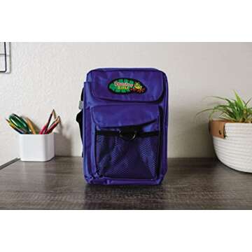 Adventure Bible Cover for Boys, Zippered, with Handle, Nylon, Blue, Medium