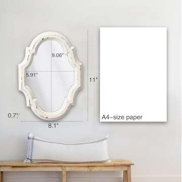 Sintosin Vintage Oval Mirror for Wall Decor - 11 Inch Hanging Farmhouse Accent