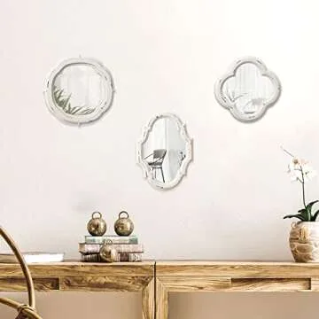 Vintage Oval Mirrors for Wall Decor - Sintosin 11 Inch