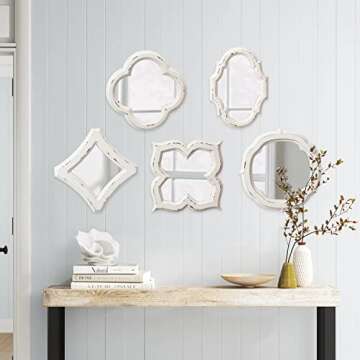 Vintage Oval Mirrors for Wall Decor - Sintosin 11 Inch