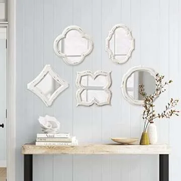 Vintage Oval Mirrors for Wall Decor - Sintosin 11 Inch