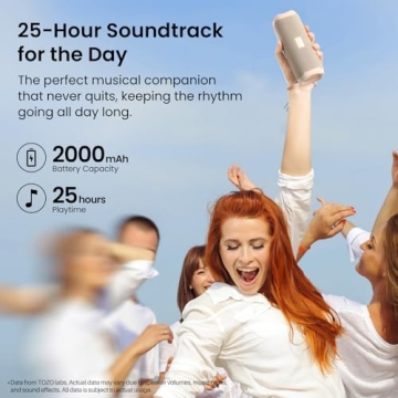 TOZO PA2 Bluetooth Speaker Dual Drivers 25H Playtime Waterproof