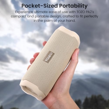 TOZO PA2 Bluetooth Speaker Dual Drivers 25H Playtime Waterproof