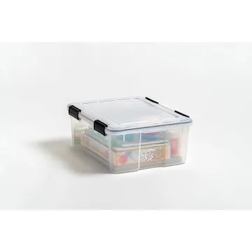 IRIS USA 30 Quart Clear Weatherproof Storage Bin