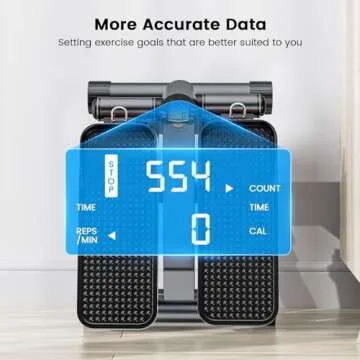 Sportsroyals Stair Stepper for Exercise, Mini Steppers with Resistance Band, Hydraulic Fitness Stepper Exercise Home Workout Equipment for Full Body Workout, 330lbs Weight Capacity