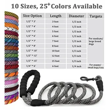 MayPaw Nylon Rope Leash with Padded Handle for Dogs