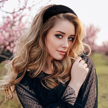 Kajaia 10 Pcs Mink Faux Fur Headbands for Women and Girls