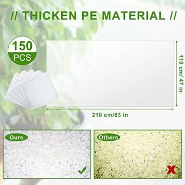 Teling 150 Pcs Sauna Bag Plastic Sheeting for Body Wrap 47 x 83 Inch Applied Inside a Far Infrared D...