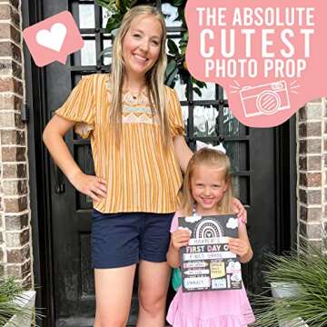 Hadley Designs - 10 Double-Sided First & Last Day Boards, School Sign Photo Prop for Kids, School Bo...