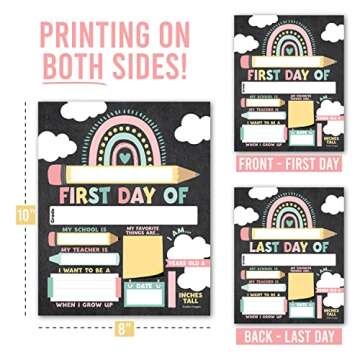 Hadley Designs Double-Sided School Sign Photo Props