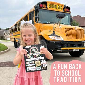 Hadley Designs Double-Sided School Sign Photo Props