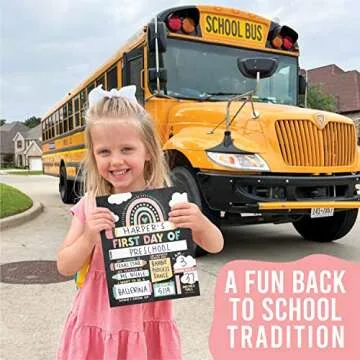 Hadley Designs Double-Sided School Sign Photo Props