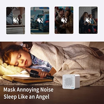 RENPHO White Noise Machine, ensures Good Sleep Quality for Adults with Soothing Sounds and Timer with Memory, Privacy Noise Cancellation in Office, Portable for Travel